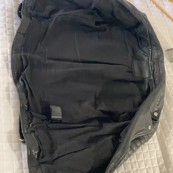 All Saints Paplin Leather Biker Jacket sold out - Picture 6 of 12